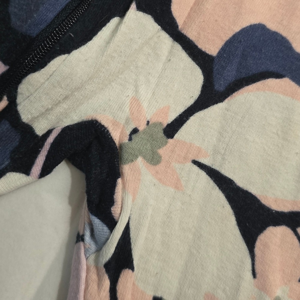 Carters Baby Girls Floral Footie Pajamas Navy Pink 12M Zip Up Sleep and Play - Picture 4 of 5